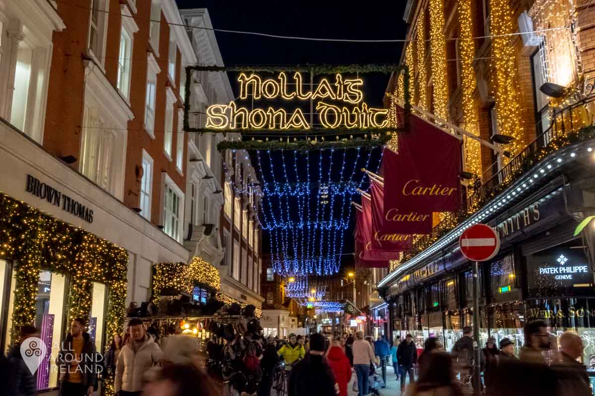 Christmas in Dublin Wicklow Street • All Around Ireland